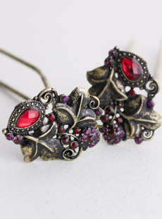 UP-2470-L Ruby Bouquet U-Pins