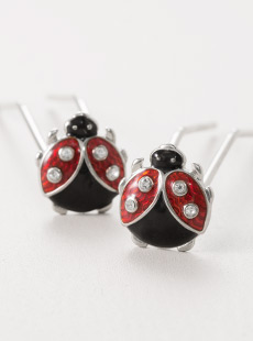 UP-3017-L Lady Bug U-Pins, Nickel, Long